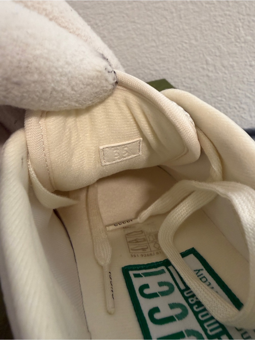 Brand New Women’s Gucci MAC80 Embroidered Sneakers ‘White Gum’ Sz 35 (US 5) - Picture 7 of 9